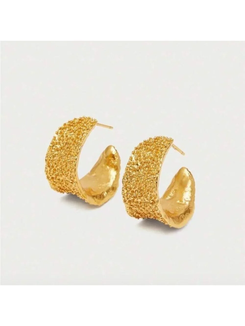 Textured Hoop Earrings Q920